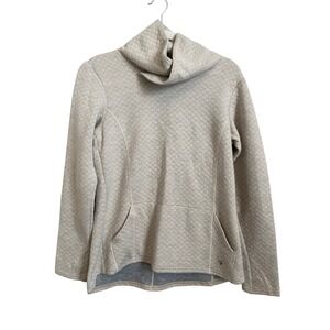Kuhl Athena Quilted Mock Neck Pullover Sweater Beige Size Medium